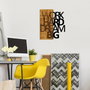 Wallity Work Hard Dream Big Escultura de pared en Nogal y Negro